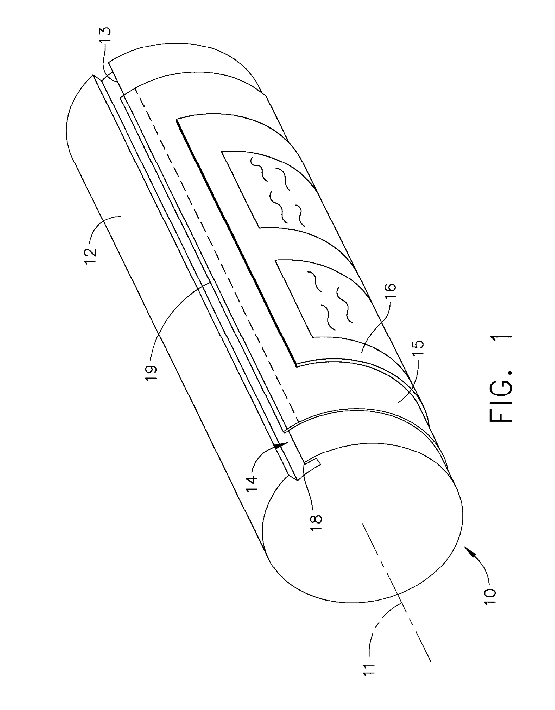 Label printing cylinder and process