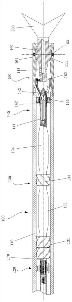 Guiding well drilling device