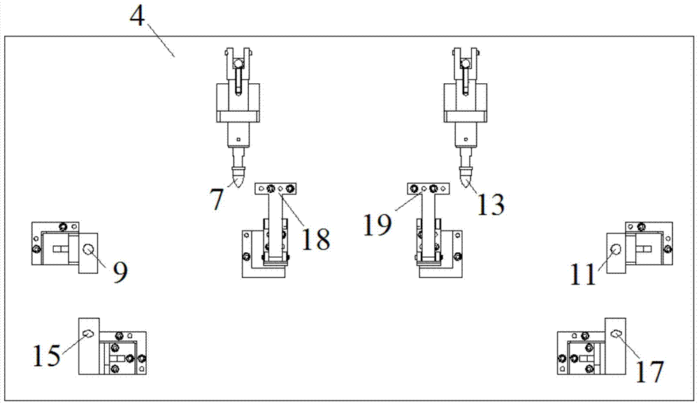 Front anti-collision beam assembly assembling tool for vehicle