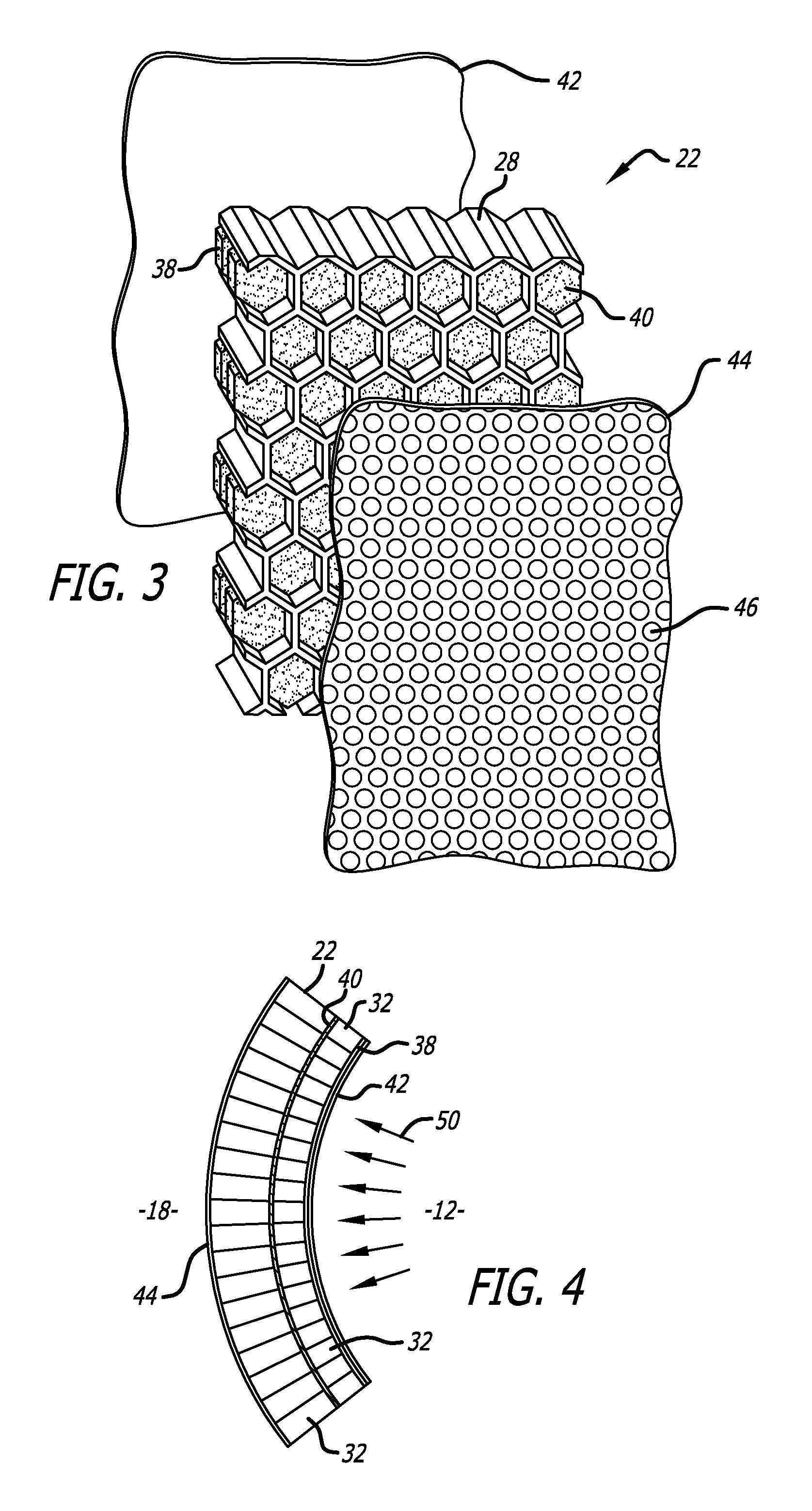 Acoustic structure with internal thermal regulators