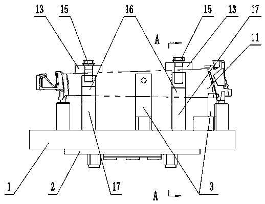 A low-pressure turbine guide vane clamping mechanism and clamping method