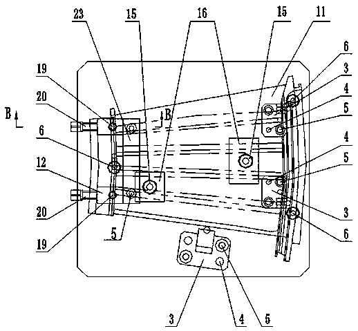 A low-pressure turbine guide vane clamping mechanism and clamping method