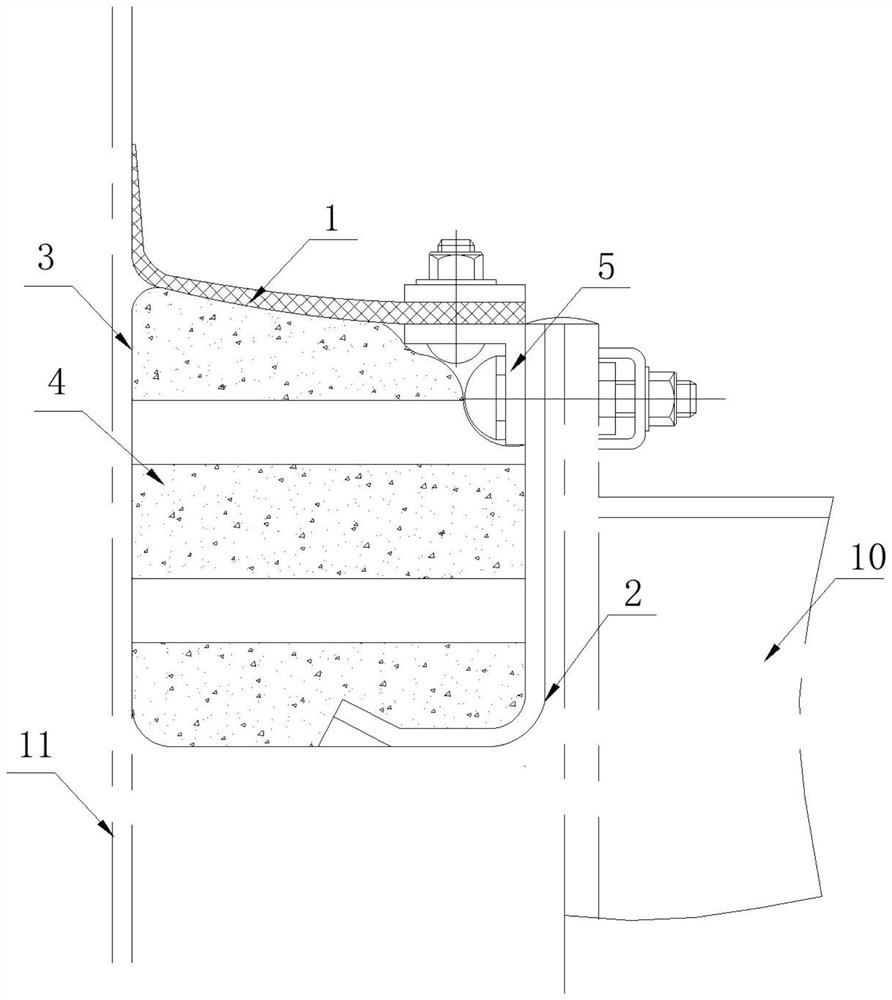 Sealing device and method for eliminating oil gas space