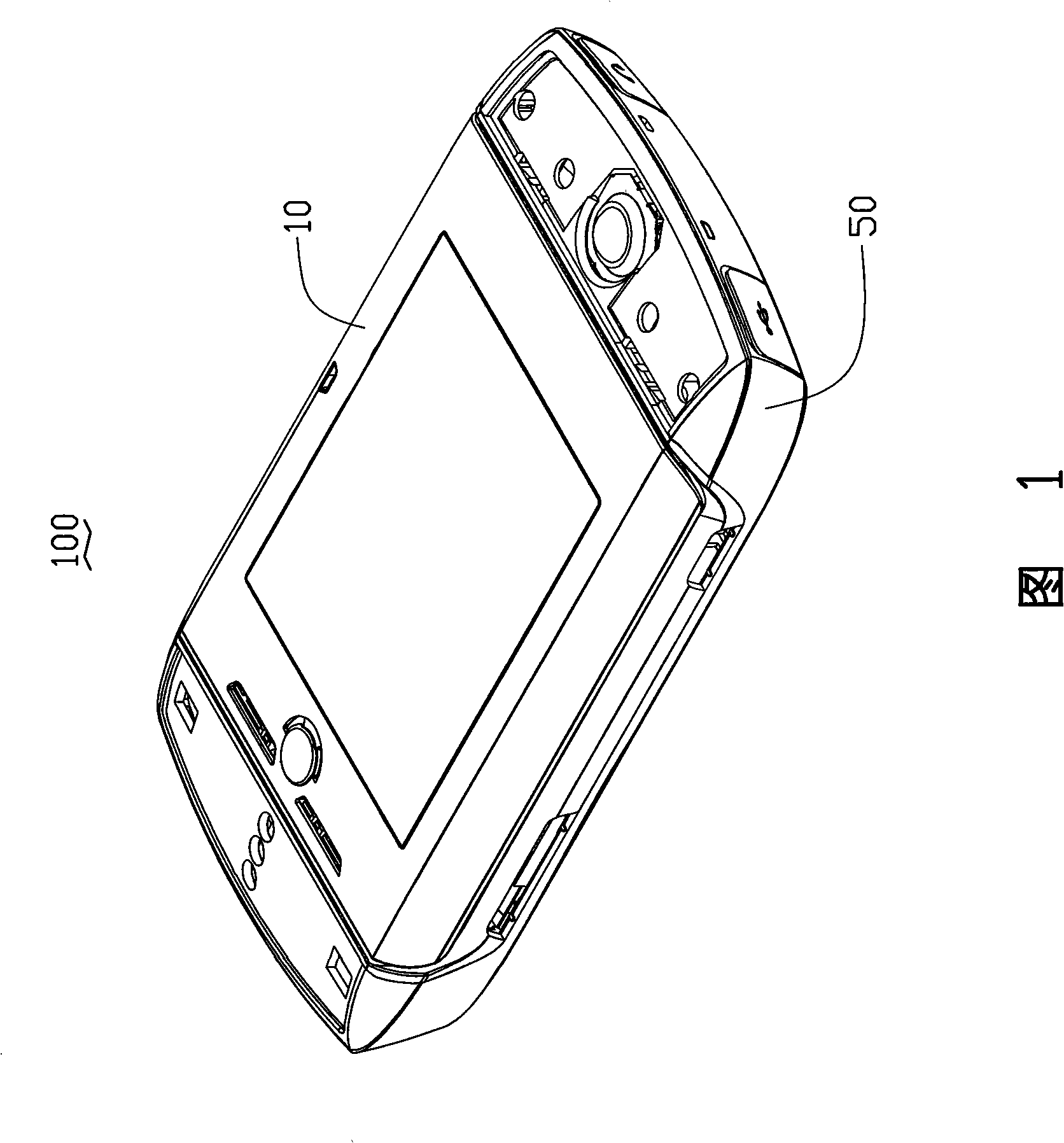 Earthing device of portable electronic apparatus