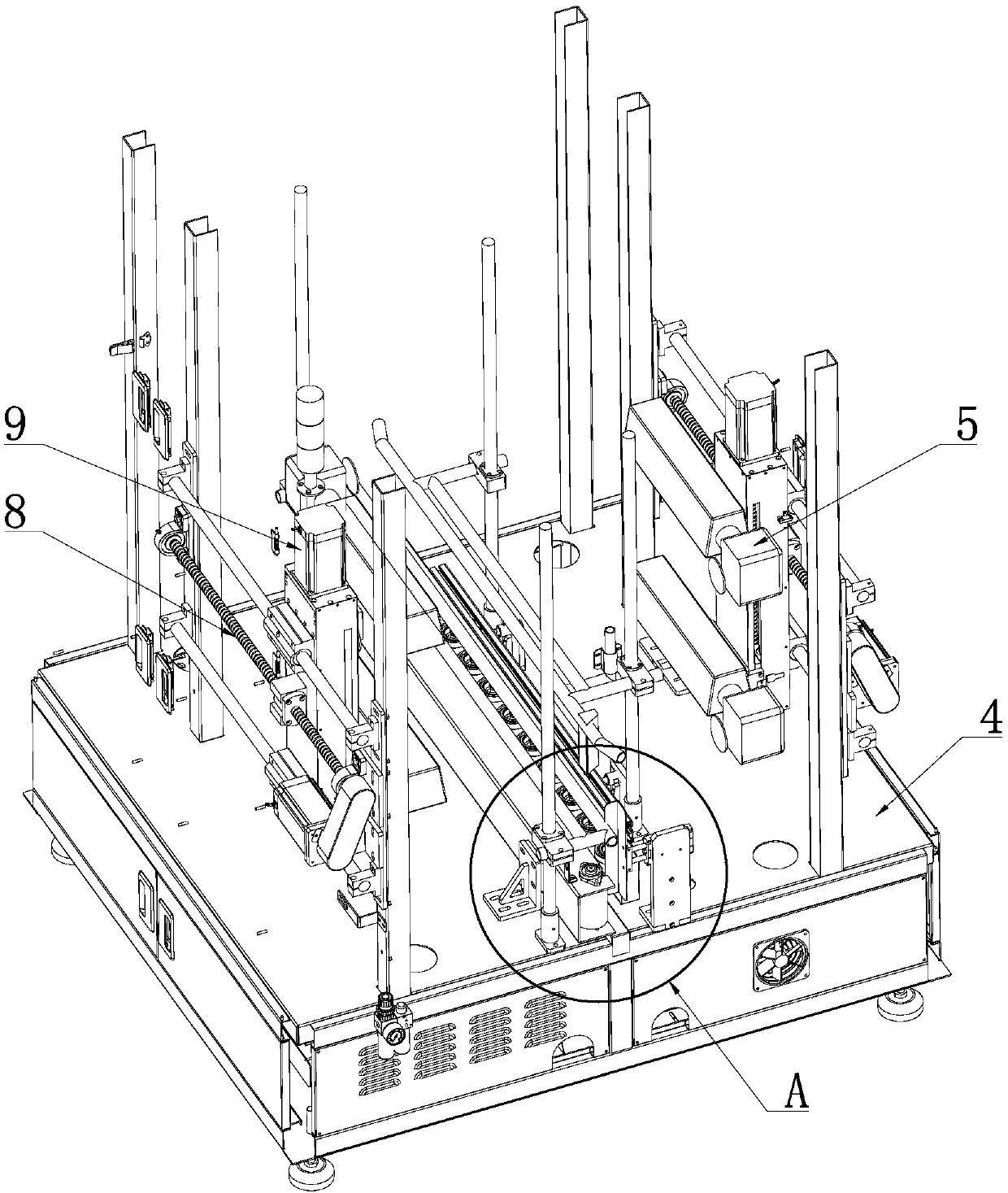 Vertical carton paging machine and machining method thereof