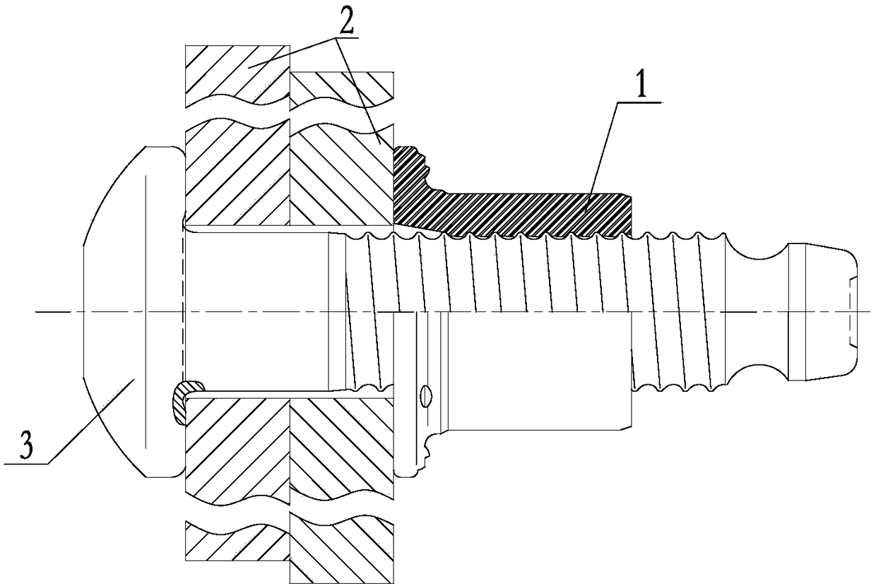 Short tail rivet pulling fastening suite, disassembly and assembly tool and using method of disassembly and assembly tool