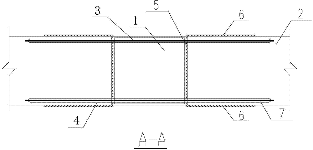 Prestress connected precast concrete beam rectangular steel tube concrete column node