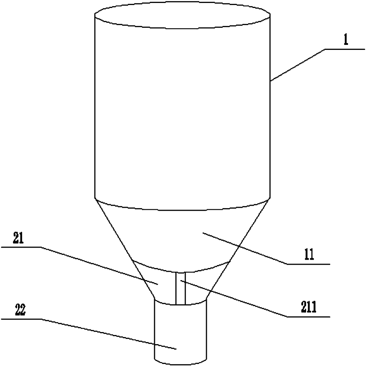 Combined storage hopper easy to clean