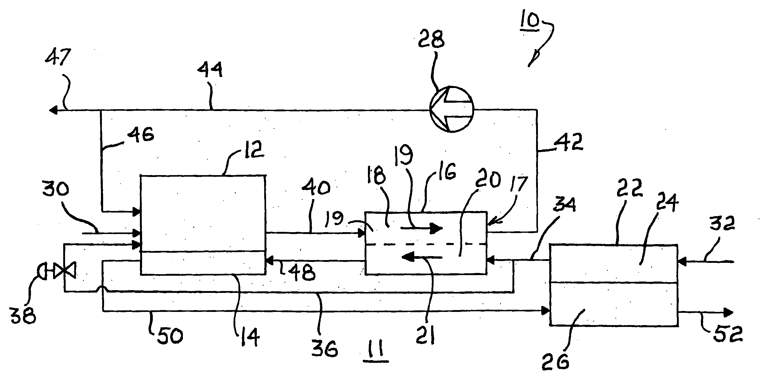 Apparatus and method for high efficiency operation of a high temperature fuel cell system