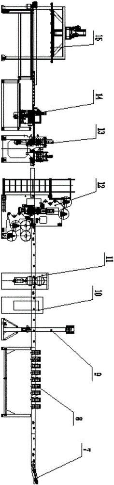 Online hot pressed composite panel production equipment and production process thereof