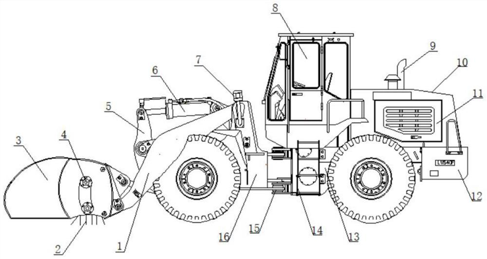 Novel loader for sweeping soil