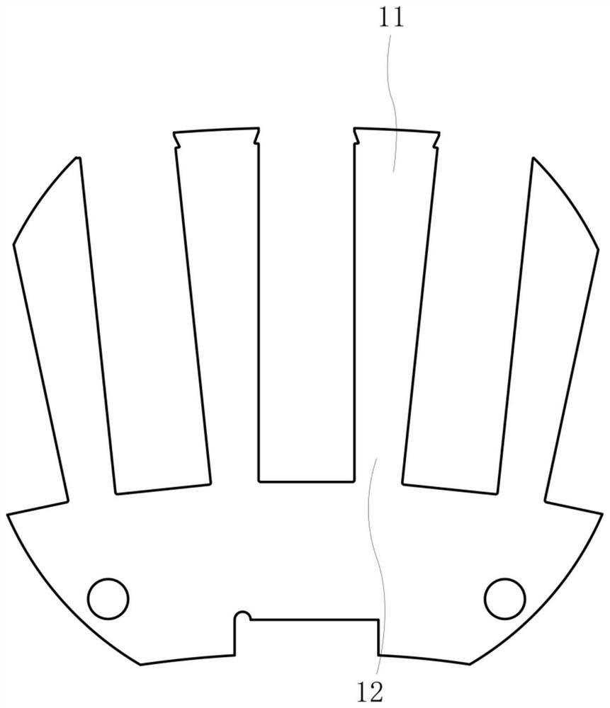 Stator punching sheet, stator and motor