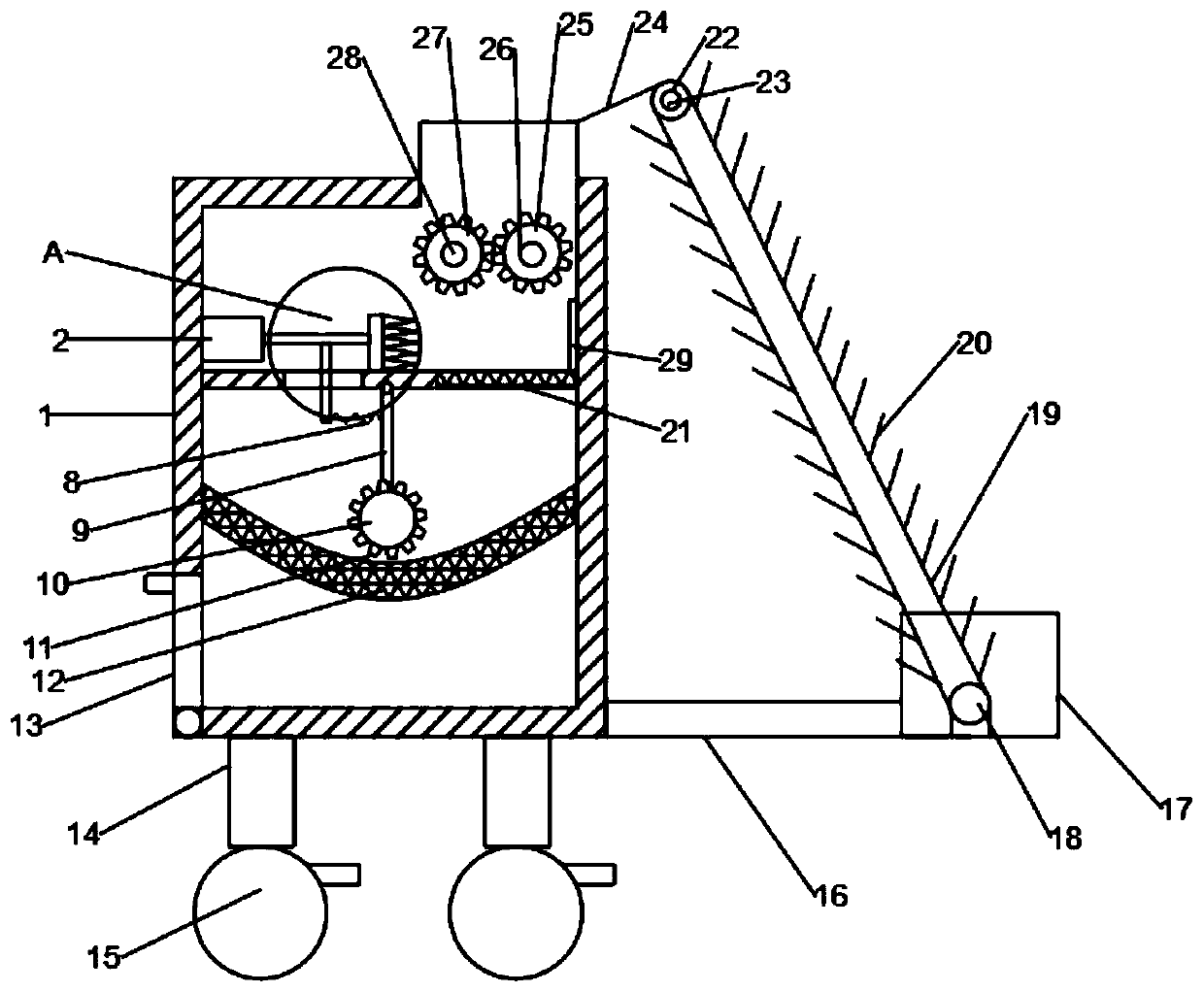 Environment-friendly garbage smashing device