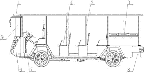 Electric field midibus with novel structure