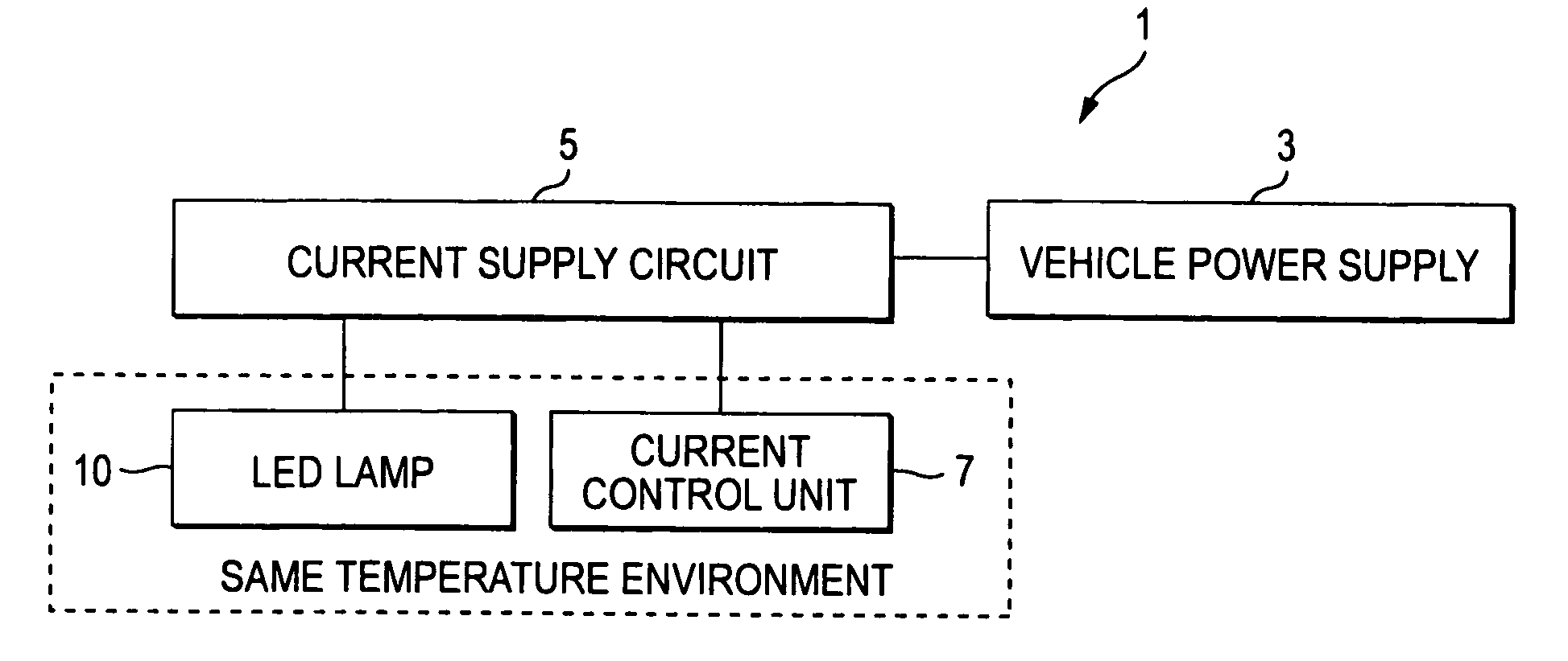 On-vehicle LED illumination device