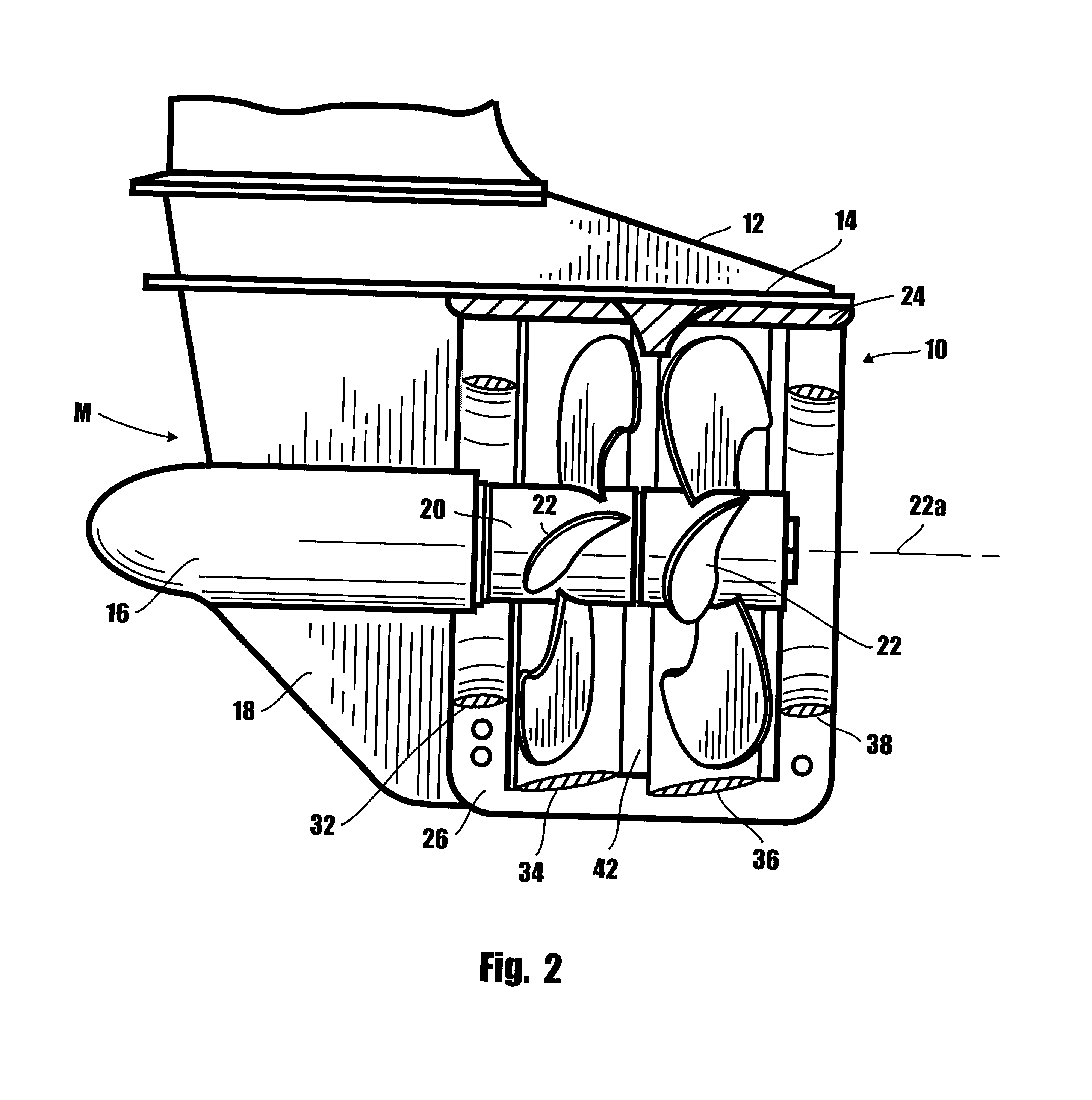 Thrust enhancing propeller guard assembly