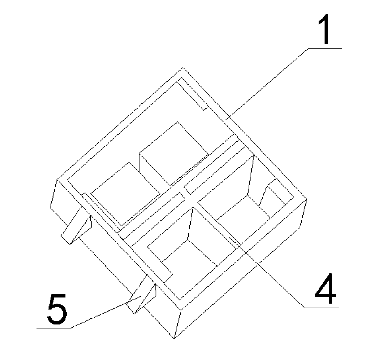 Mistake-proof connector for through connection of four-hole connector with two dual-hole connectors