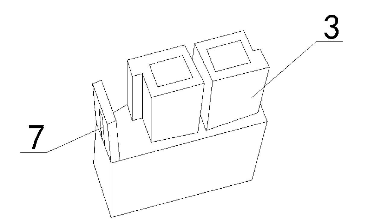 Mistake-proof connector for through connection of four-hole connector with two dual-hole connectors