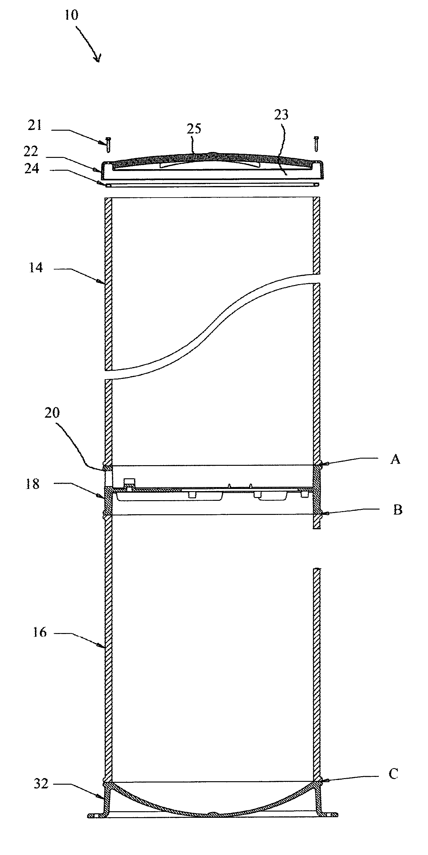 Grinder pump tank