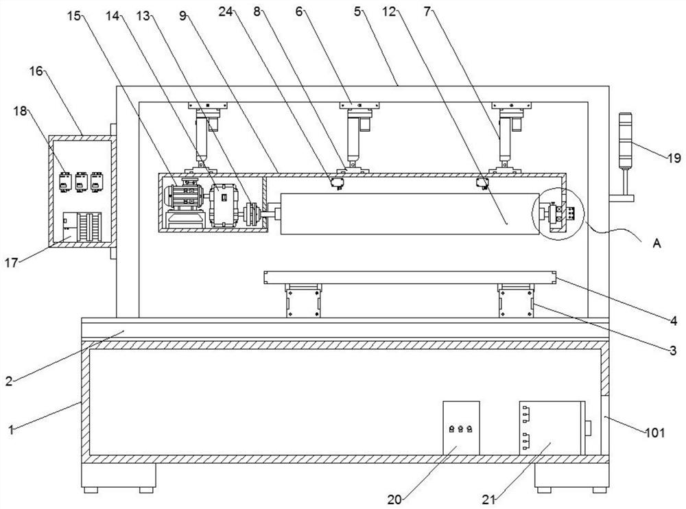 A pulse heating heat press machine for light guide plate production