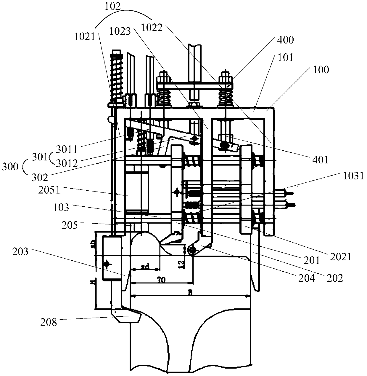 A rim and tread linkage measuring device