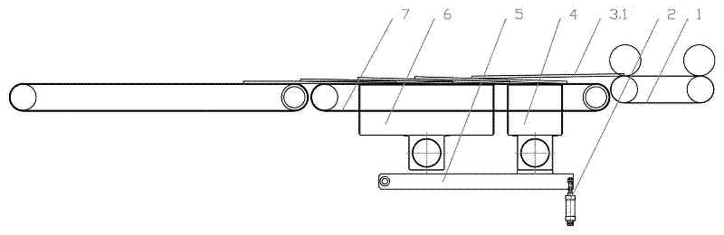 Air suction counting dividing device for paperboard stacking machine