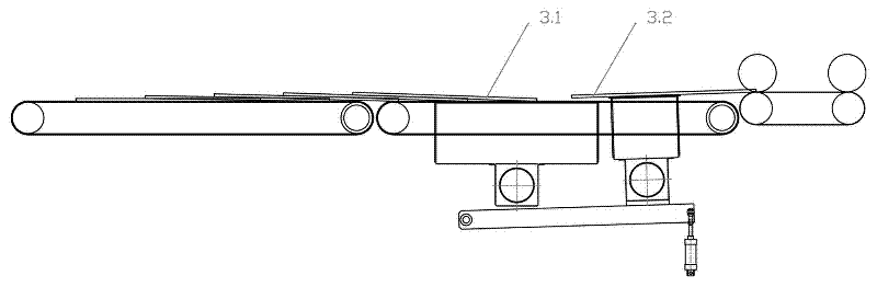 Air suction counting dividing device for paperboard stacking machine