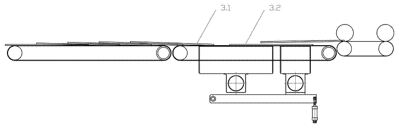 Air suction counting dividing device for paperboard stacking machine