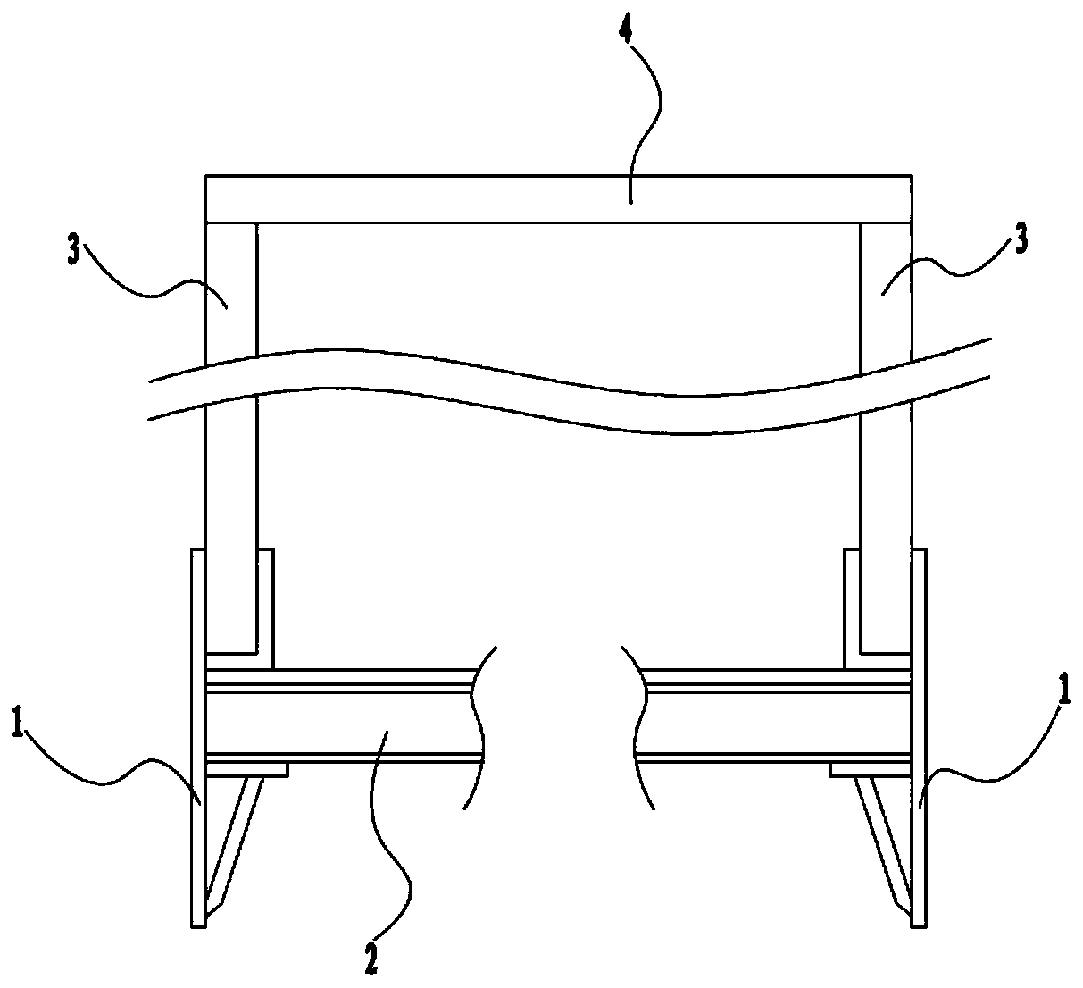 Installation structure and installation method of container alloy bottom plate