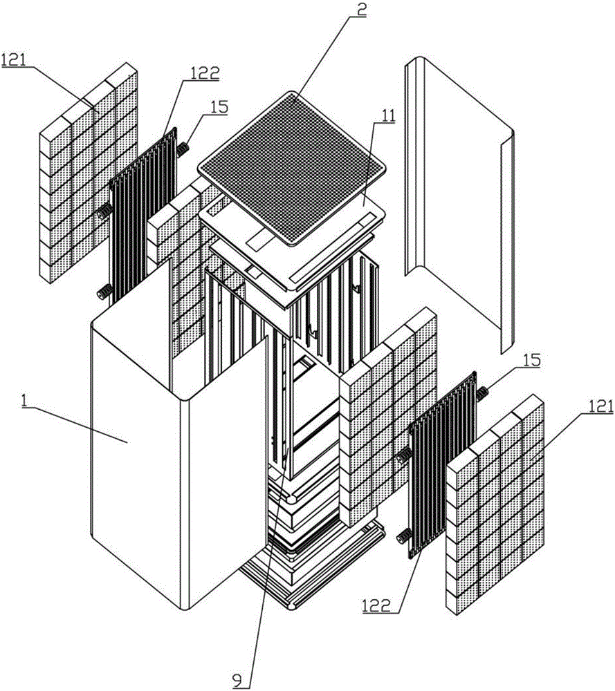 Integrated composite air purifier and air purification method