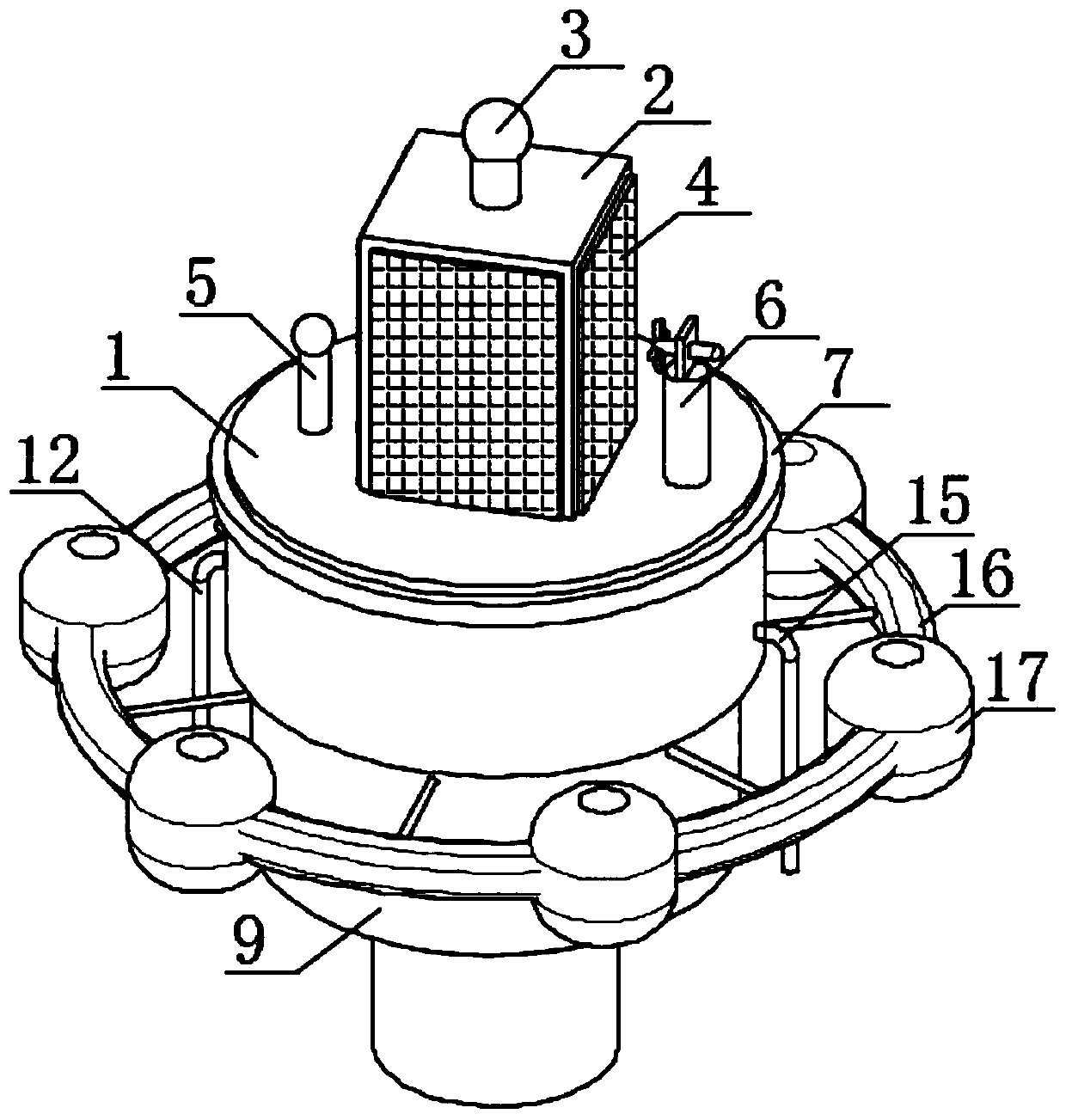 Buoy mechanism for marine environment monitoring