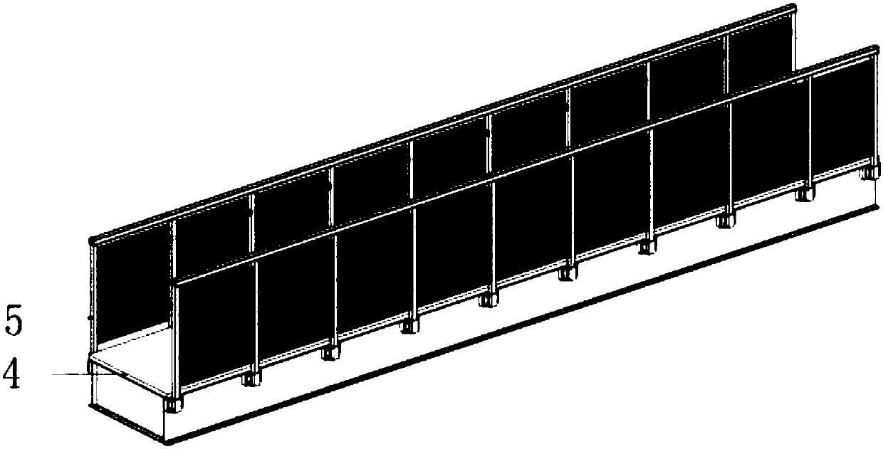 Composite material assembled type pedestrian bridge