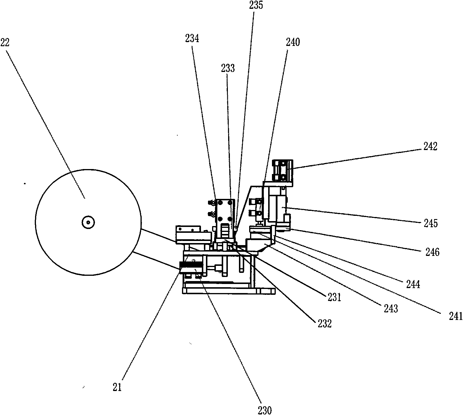 Lithium battery cathode assembling machine