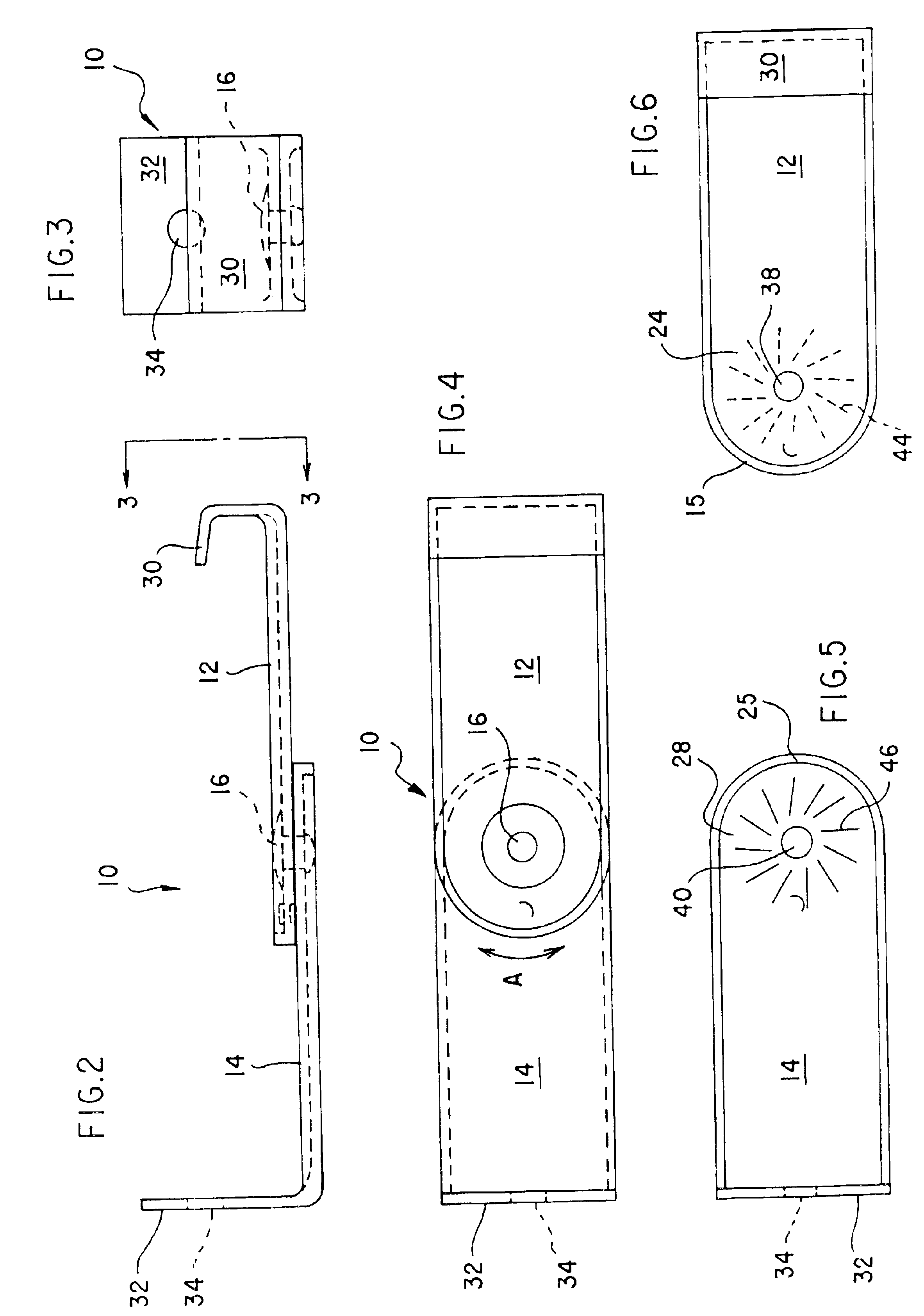 Swivelling gutter support and installation method