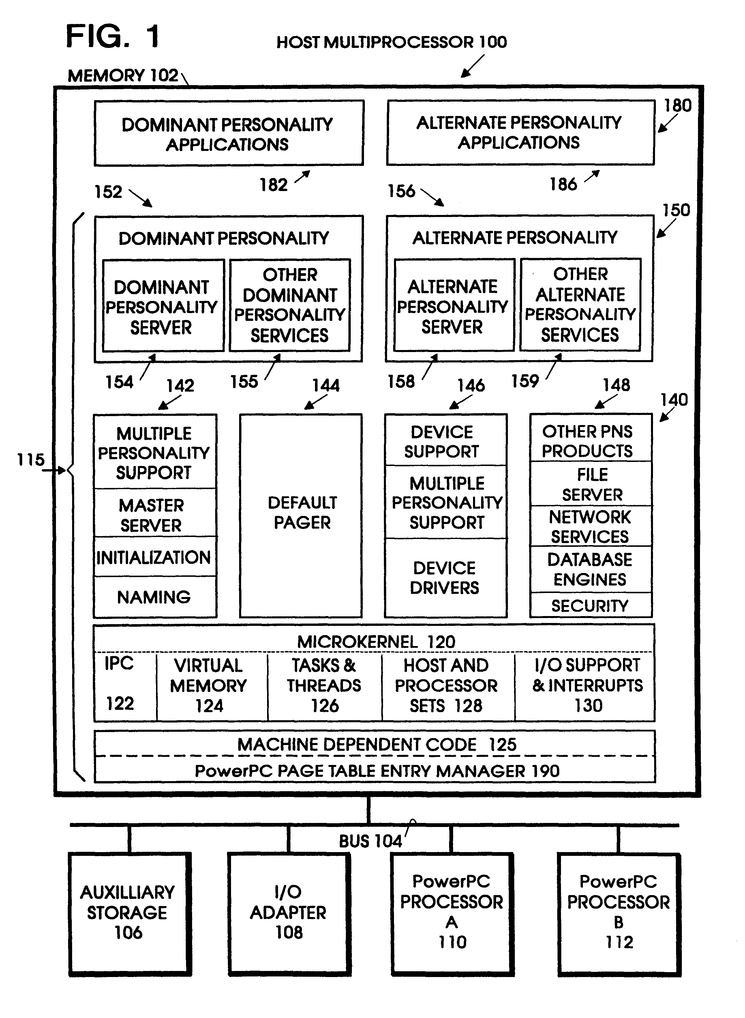 Page table entry management method and apparatus for a microkernel data processing system