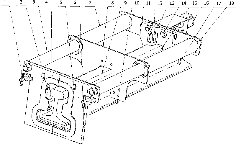 Steel rail welding joint heat treatment device and heater thereof