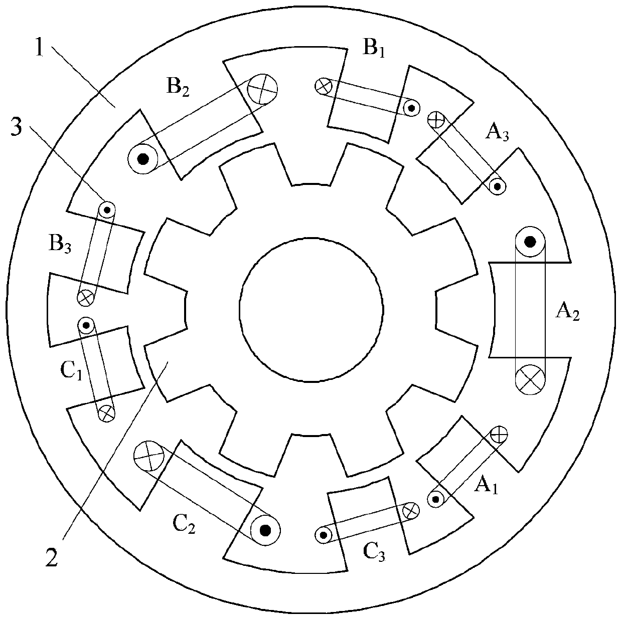 A 9/8 Pole Switched Reluctance Motor