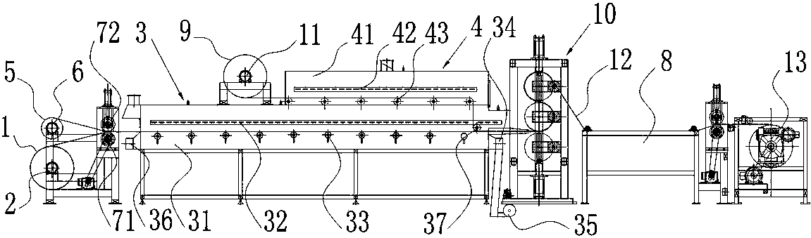 Combining device and method of composite PTFE (polytetrafluoroethylene) plate