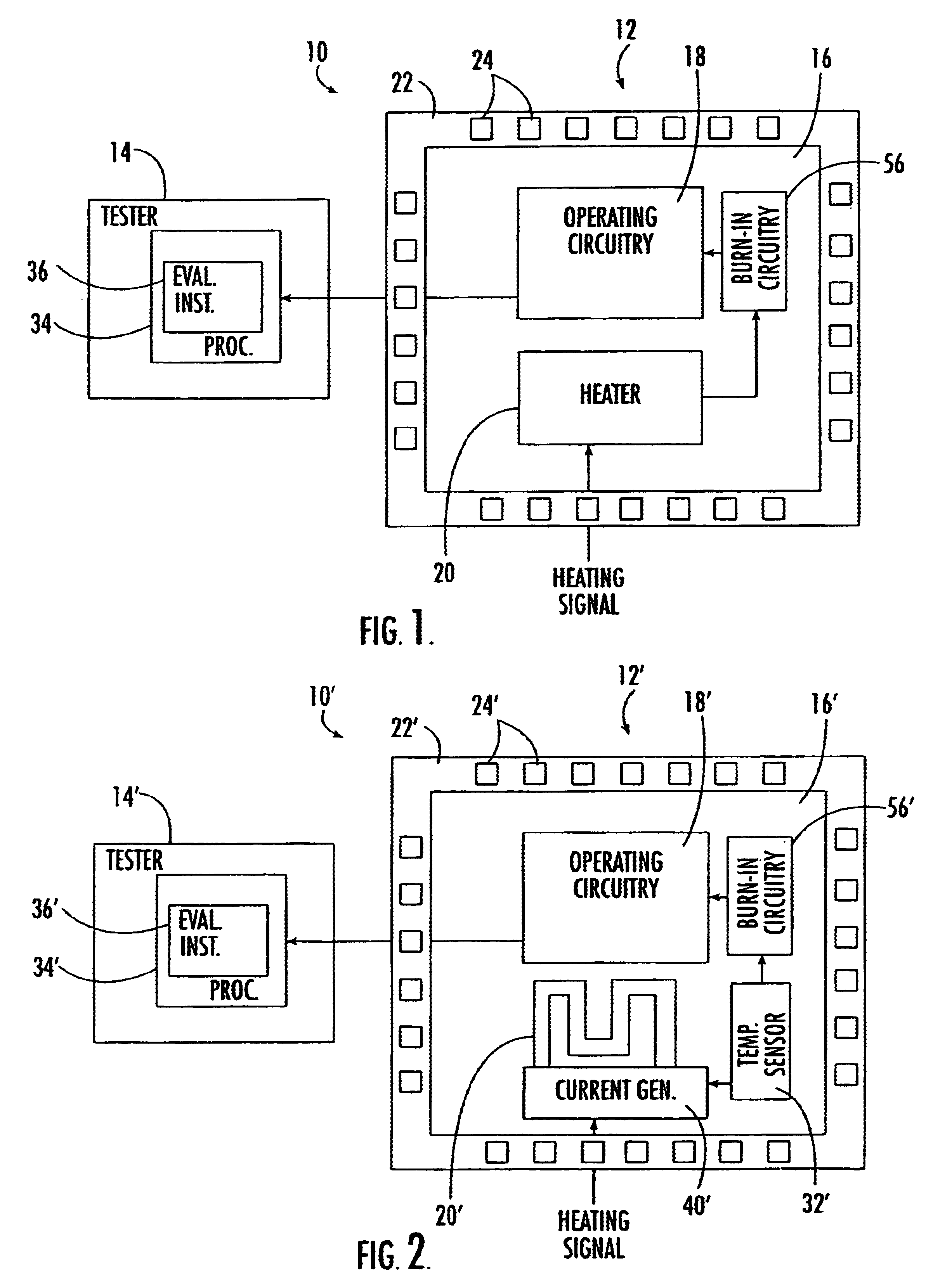 Integrated circuit burn-in test system and associated methods