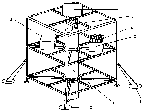 In-situ testing device and method for emissions of endogenous pollutants in ocean sediments under simulated wave action