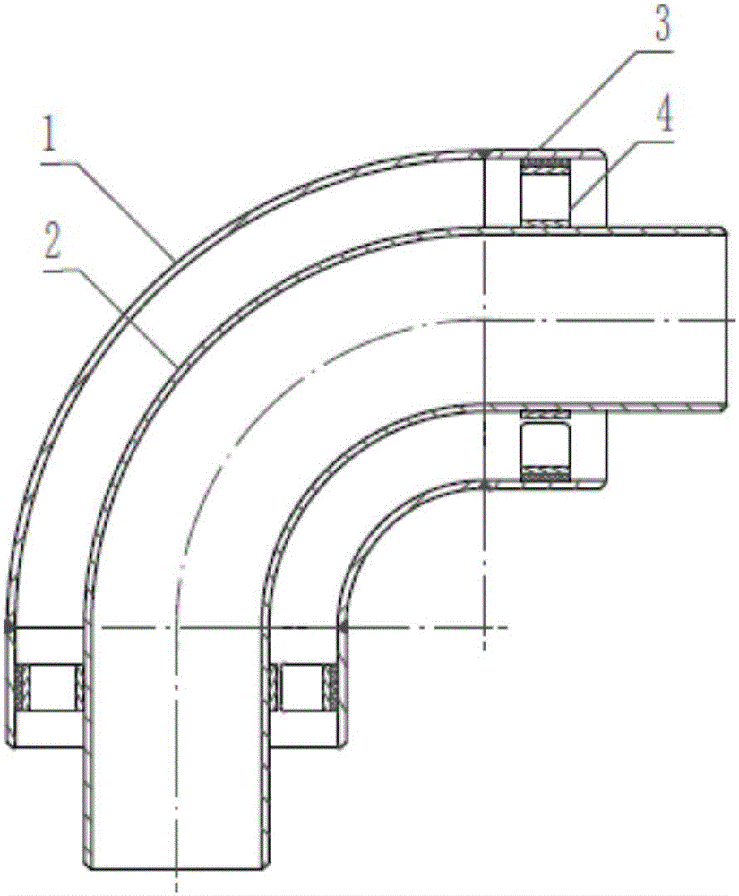 Liquefied natural gas power driving vessel gas supply system double-wall pipe construction process