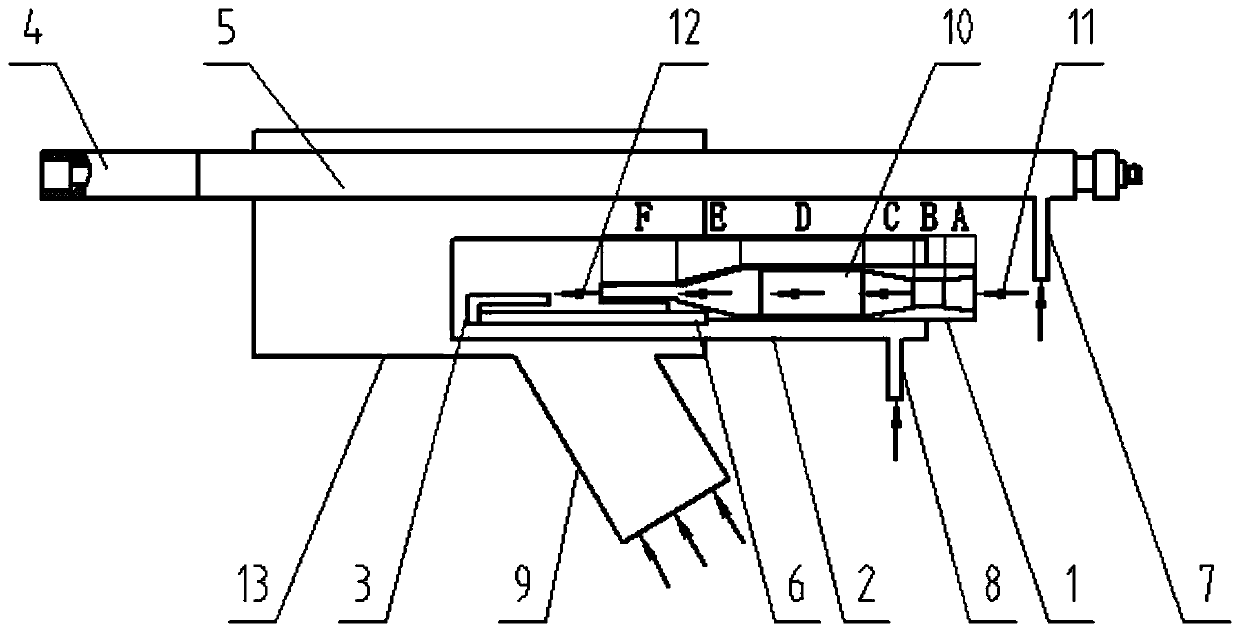 A sound wave temperature measuring sound emitting device and receiving device