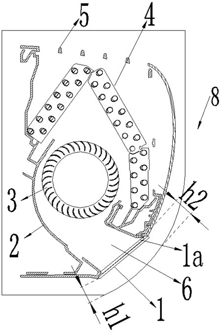 Air deflector structure and air conditioner using same