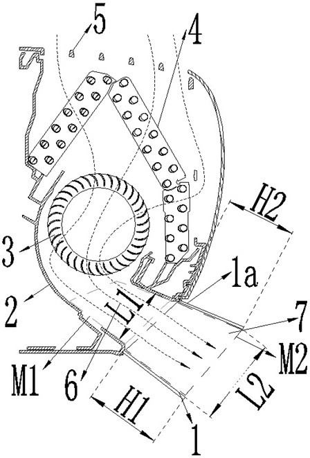 Air deflector structure and air conditioner using same