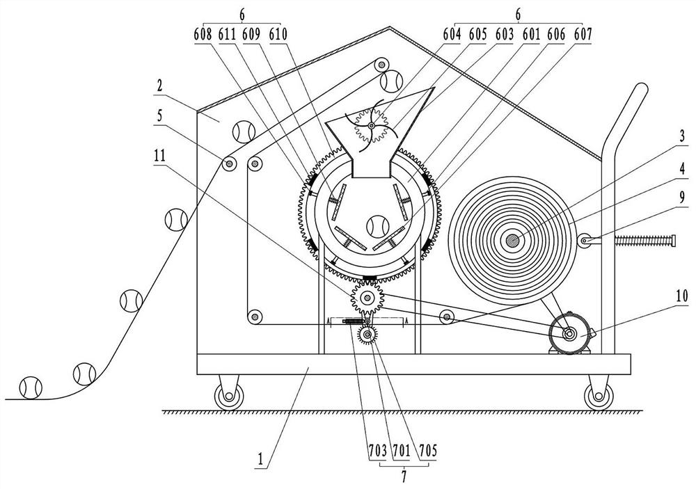 Tennis ball picking and cleaning device