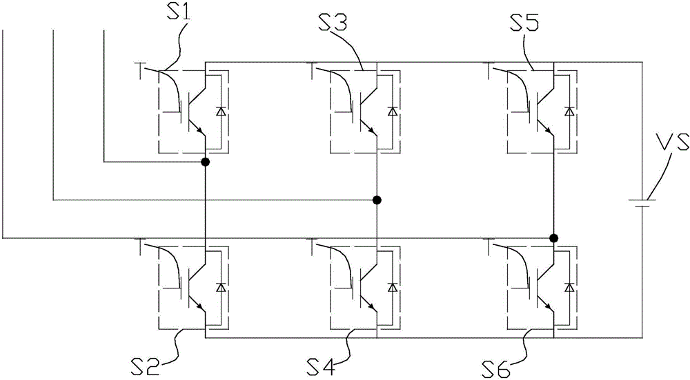 Active power electric filter circuit based on three-phase bridge inversion circuit and work method thereof