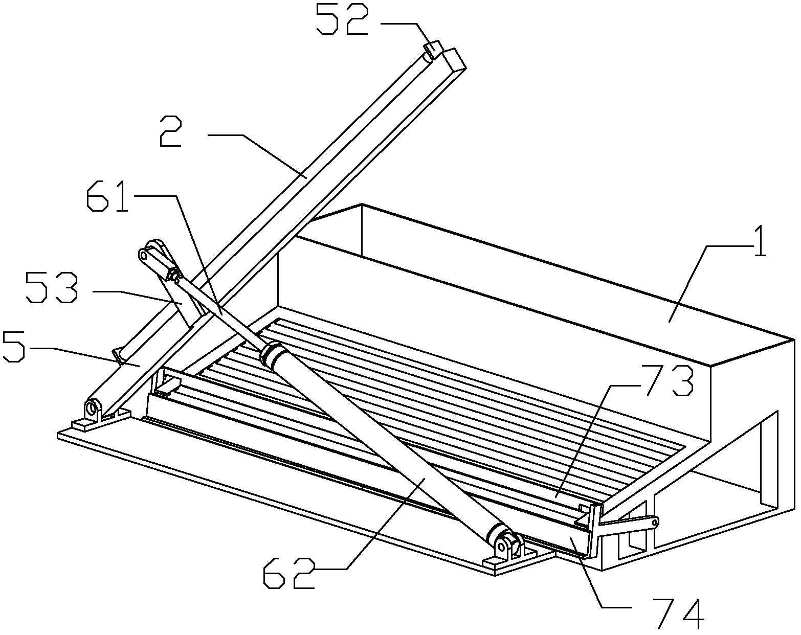 Automatic feeding device suitable for production line of pipes