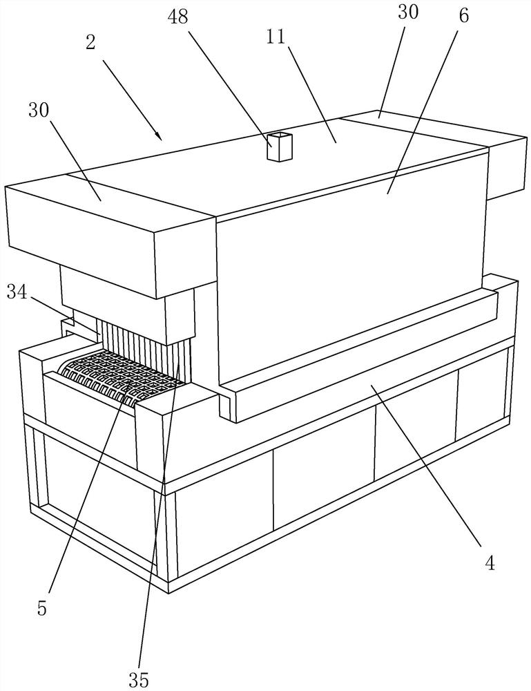 Vacuum drying device of stepping type ultrasonic cleaning machine and method thereof