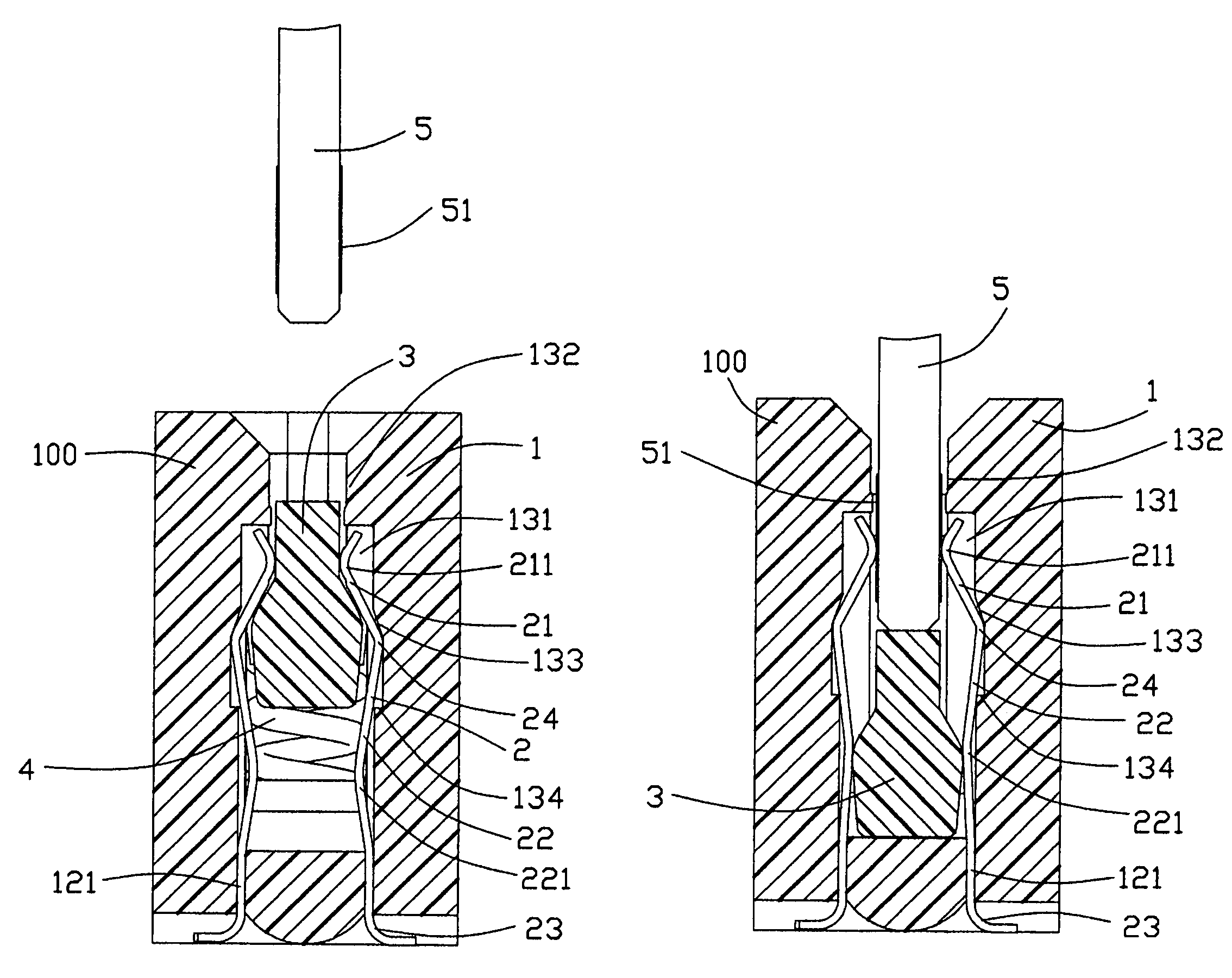 Card connector assembly having improved terminal