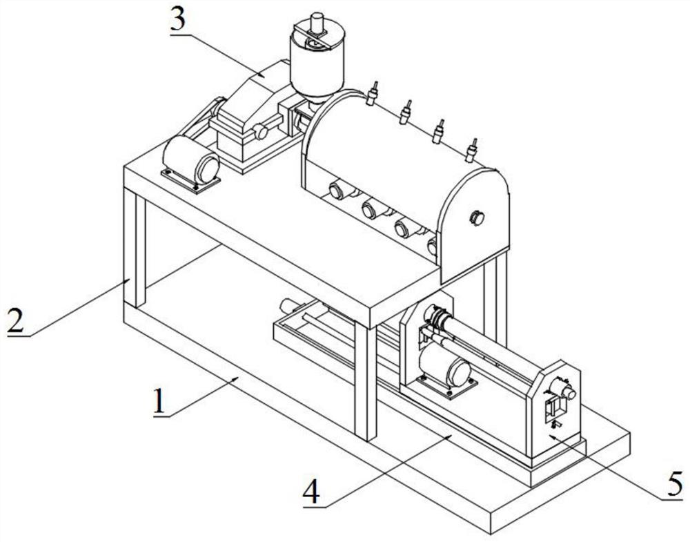 Pipe machining device and process for prefabricating embedded integrated rubber ring and pipe